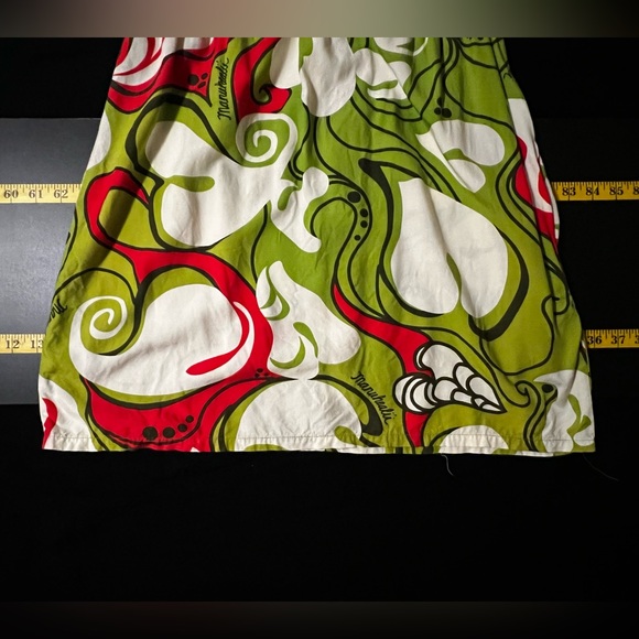 Manuhealii Vibrant Red and Green Camisole Dress - Picture 6 of 6